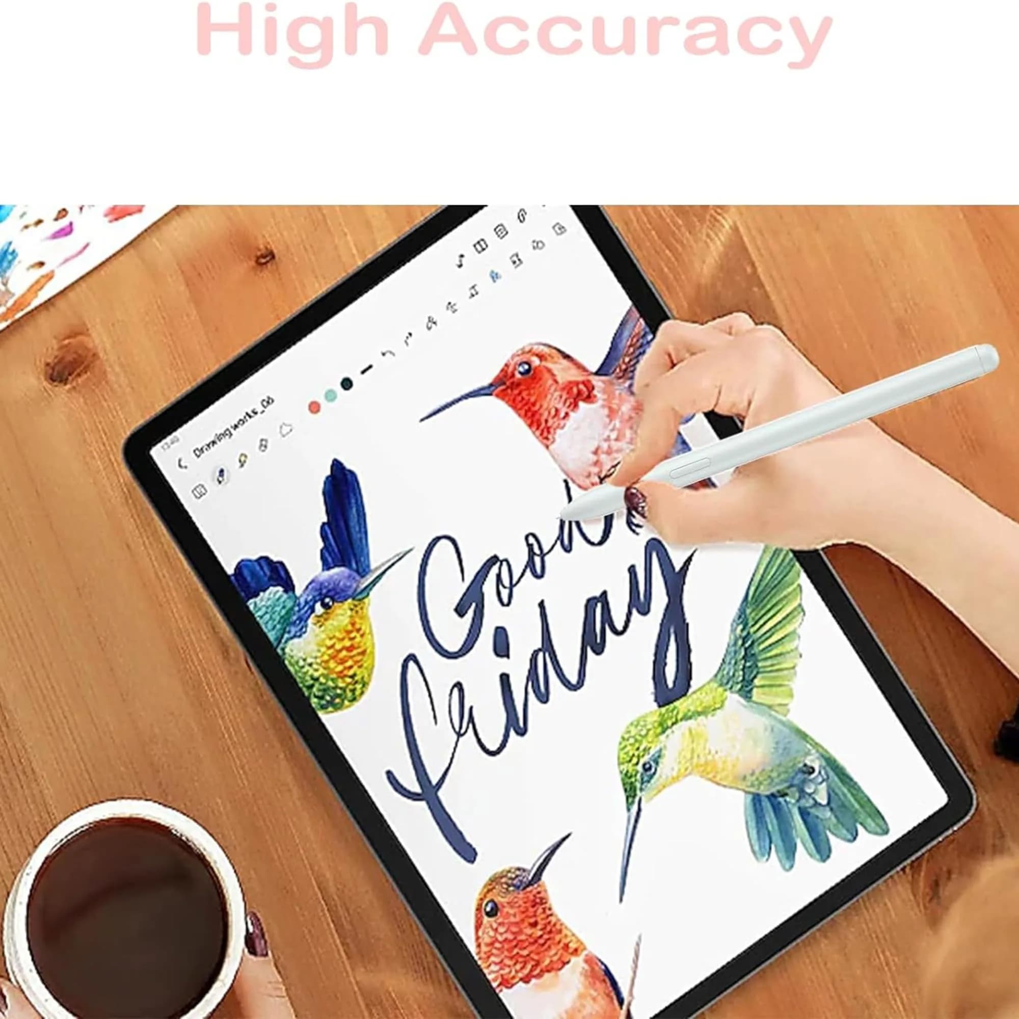 HQB-STAR Replacement S Pen for Samsung Galaxy Tab S9 FE S9 FE Plus Stylus Pen + 5 Tips | Mint - view 2