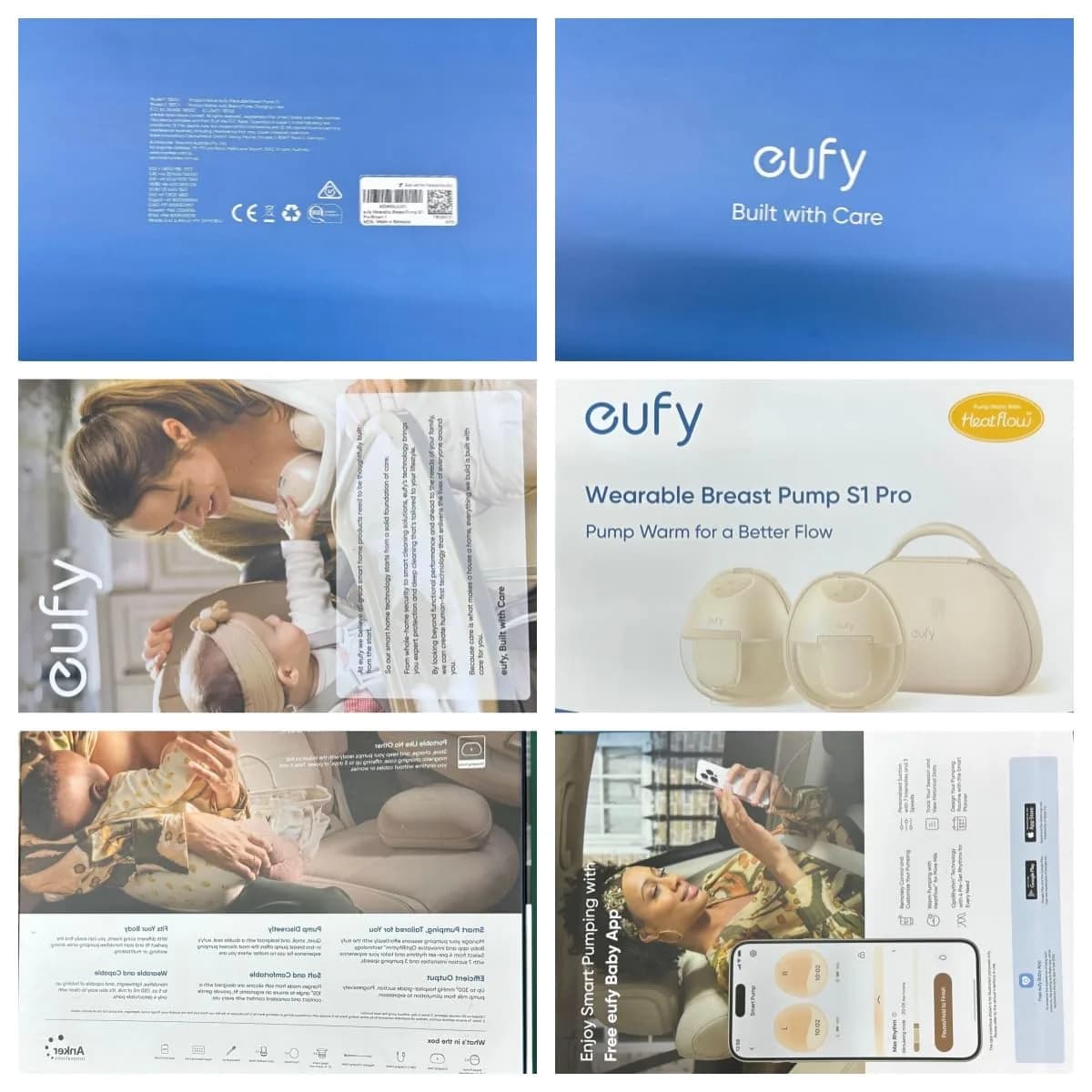 eufy Security Heated Wearable Breast Pump S1 Pro with Charging Case | 300 mmHg Suction, 46dB Quiet, BPA-Free - view 9