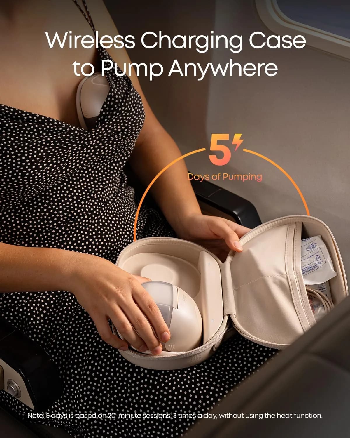 eufy Security Heated Wearable Breast Pump S1 Pro with Charging Case | 300 mmHg Suction, 46dB Quiet, BPA-Free - view 4