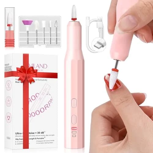 SAVILAND Cordless Nail Drill Kit Pink 20000RPM | Ultra Low Noise & Low Heat thumbnail 1