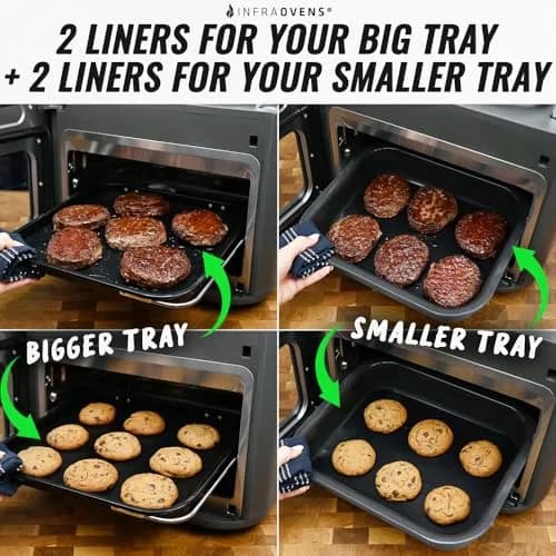 INFRAOVENS Reusable Liners for Ninja Combi All-in-One Multicooker Oven & Air Fryer 14-in-1 | Nonstick Accessories, Heat Resistant Mats, Dishwasher Safe thumbnail 3