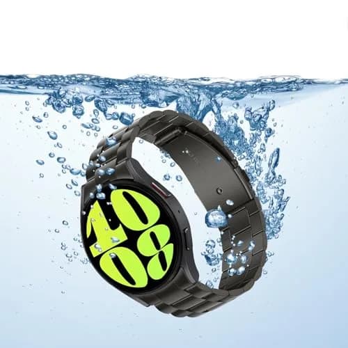 Anlinser No Gap Metal Band Compatible with Samsung Galaxy Watch 7/6/5/4/FE 40mm 44mm Graphite | Stainless Steel Strap thumbnail 4