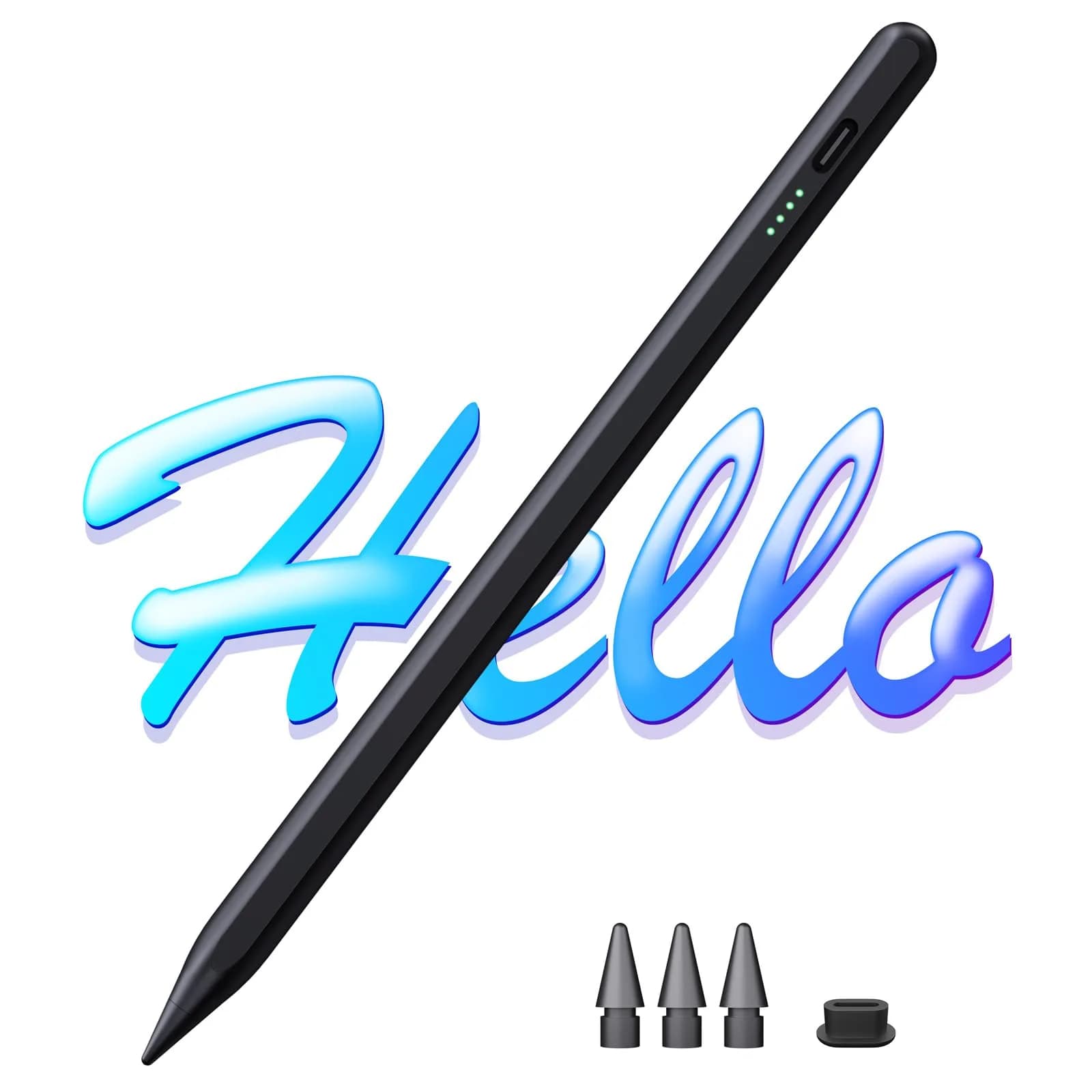 Cisteen Stylus Pen for iPad 2018-2026 | Tilt Sensor, Fast Charge, Precise Control — Matte black