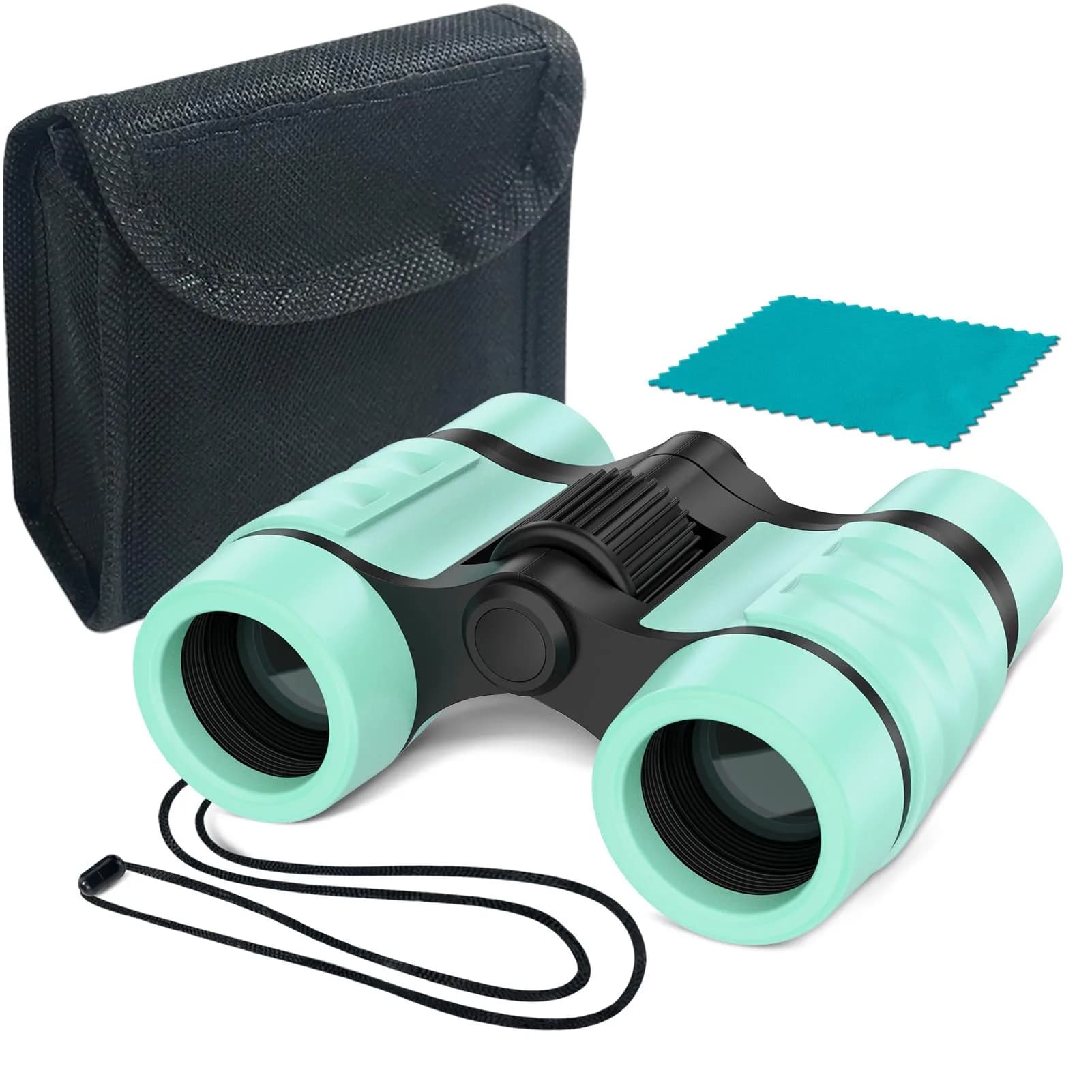ESSENSON Kids Binoculars Mint Green 4x30mm | Shockproof Outdoor Toy for Ages 3-12 - main product image