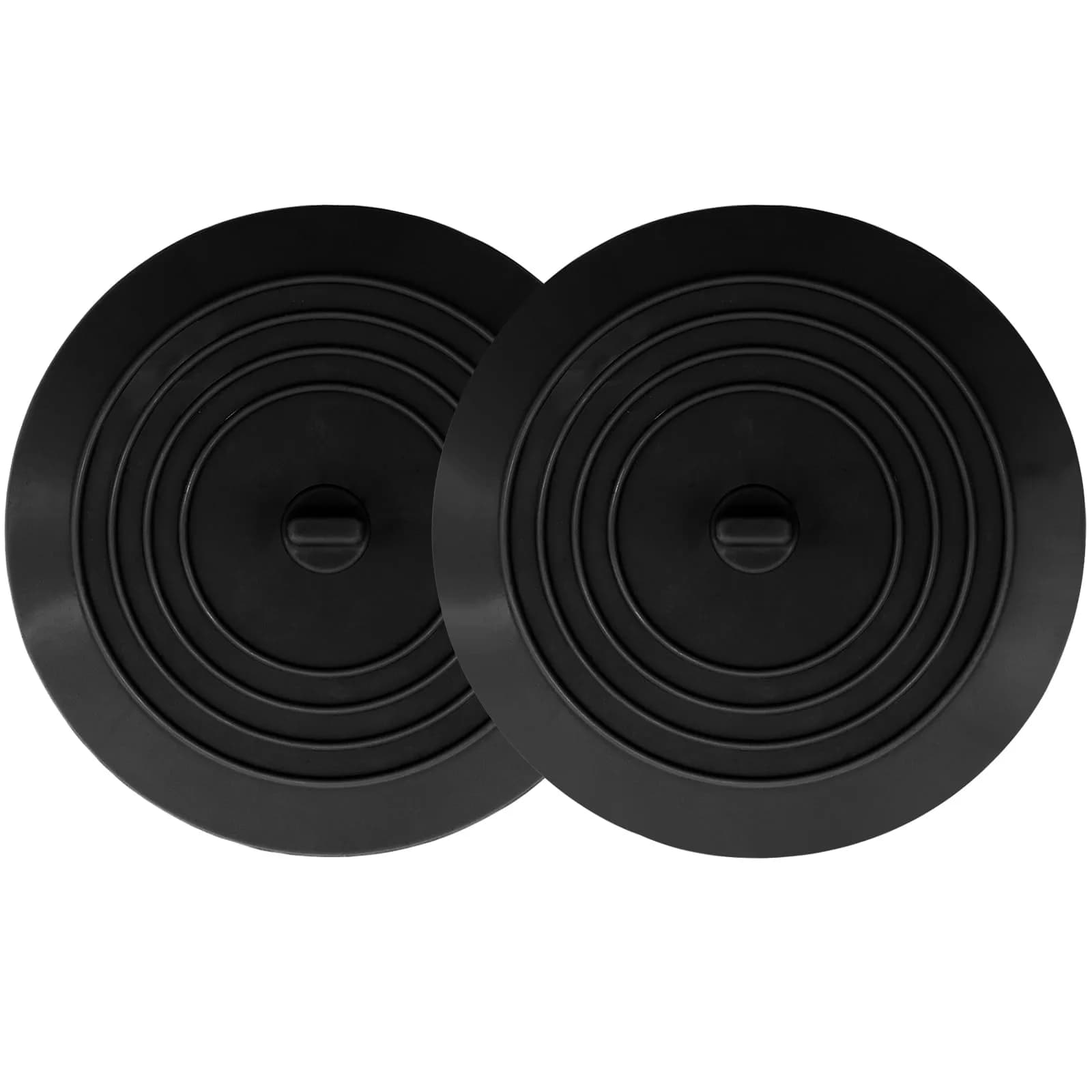 V-TOP 5" Black Silicone Tub Stopper - Universal Fit for Kitchen, Bath, Laundry - main product image