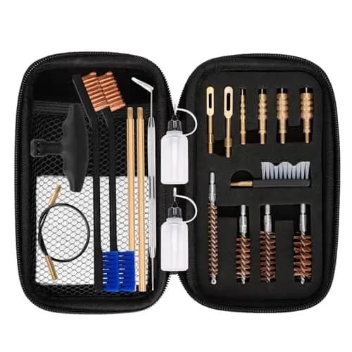 BOOSTEADY Universal Handgun Cleaning Kit .22-.45 Caliber | 16-Piece Brass & Steel Tool Set thumbnail 1