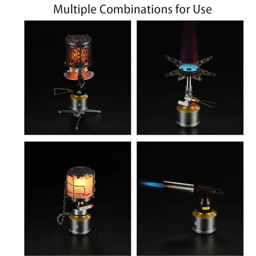 Campingmoon Gas Candle Lantern 15g | Real Flame, Refillable Tank, Wooden Case thumbnail 7