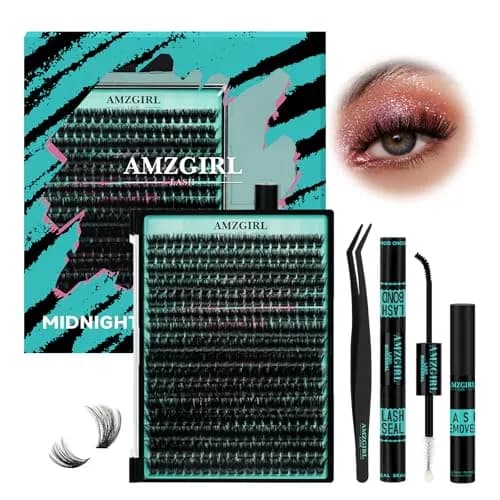 AMZGIRL Fluffy Lash Clusters Kit, D Curl Lash Clusters | 320 Pcs, 10-16mm, Reusable, Easy DIY thumbnail 1