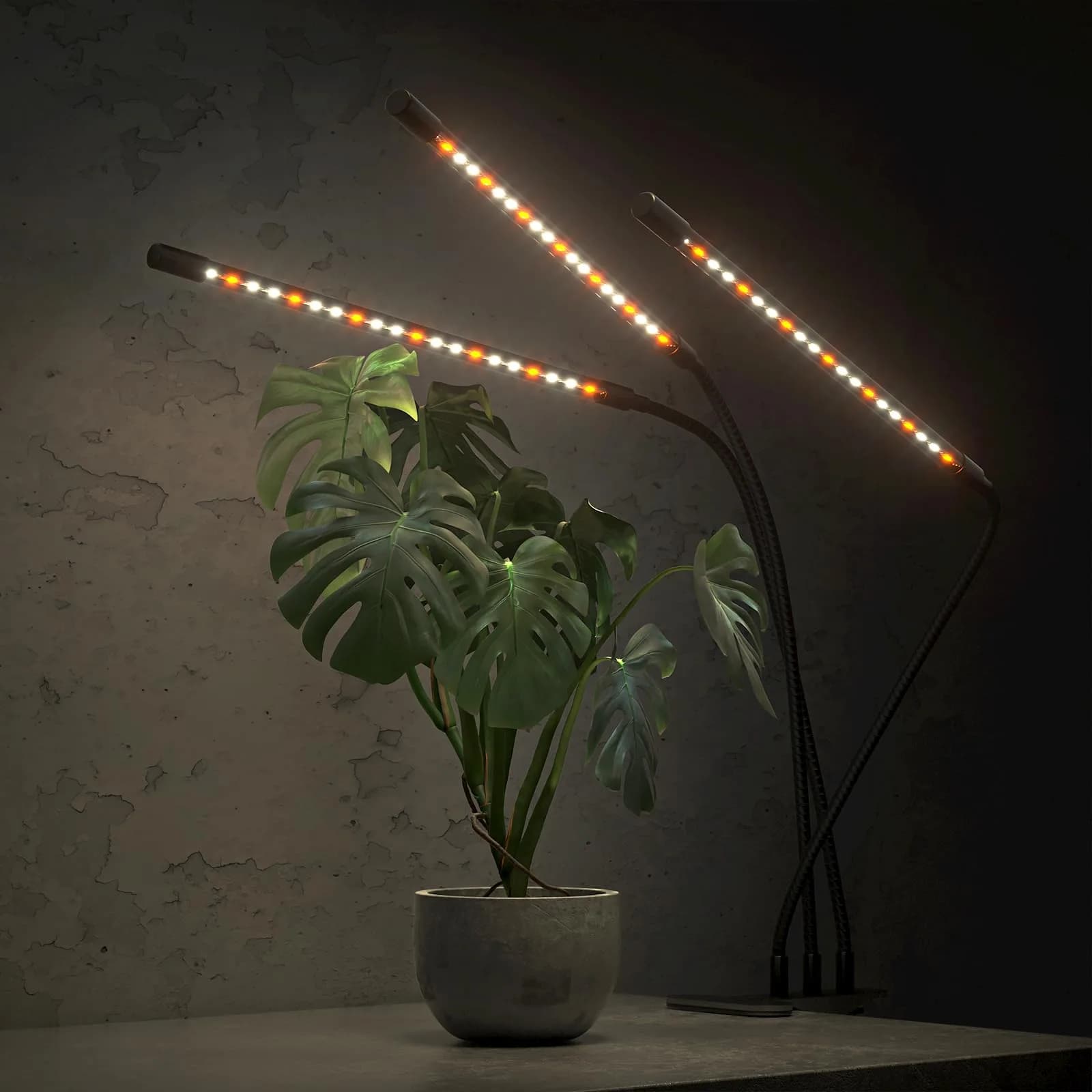 bseah Full Spectrum LED Grow Light for Indoor Plants, 3-Tube Clip-On with Timer & Dimmer | 35cm (13.7in) Length - view 6