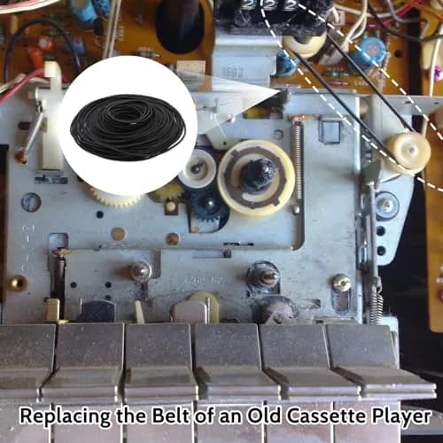 Sliverdew 100 Pcs Cassette Rubber Belts 40-135mm (1.57-5.31 inches) | For DVD CD LD VCR Repeater Drives thumbnail 6