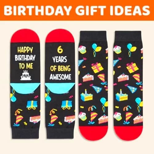 Zmart Socks for Boys Age 6 | Birthday Gift Idea with Playful Message (70-120 chars) thumbnail 4