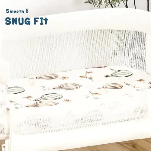 GRSSDER Fitted Bassinet Sheet Set 2 Pack | Ultra Soft Jersey Knit, Universal Fit, Snug & Breathable (70-120 chars) thumbnail 4