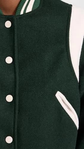 [BLANKNYC] Women's Smart Move Bomber Jacket, Green Combo, S | Cropped, Sporty Style, Polyester, US Import thumbnail 6