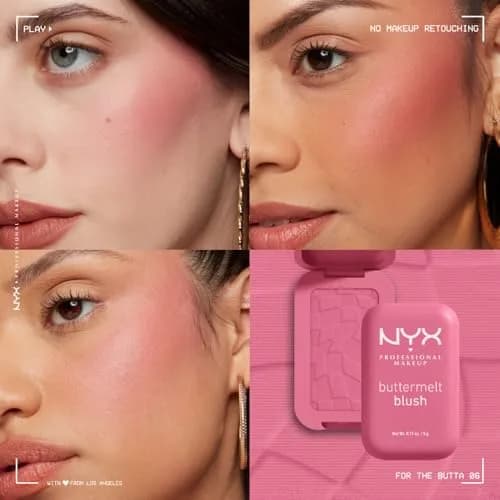 NYX PROFESSIONAL MAKEUP Buttermelt Powder Blush 4.8g (0.17 oz) - For The Butta | 12HR Wear Vegan Formula thumbnail 6