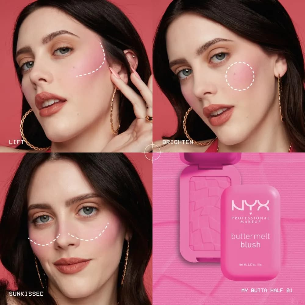 NYX PROFESSIONAL MAKEUP Buttermelt Powder Blush, Back and Butta Shade, 5g (0.17 Oz) | Vegan Formula with Mango Butter - view 5