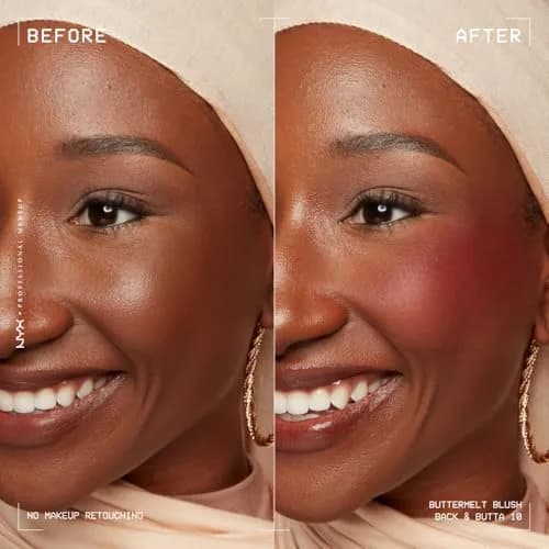 NYX PROFESSIONAL MAKEUP Buttermelt Powder Blush, Back and Butta Shade, 5g (0.17 Oz) | Vegan Formula with Mango Butter thumbnail 3