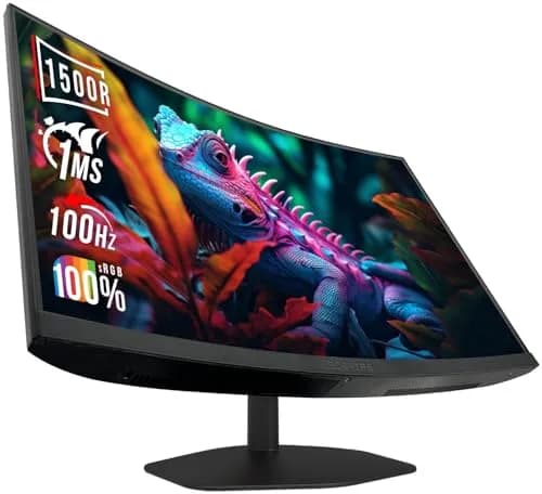 Sceptre Curved 24-inch Gaming Monitor 1ms 100Hz 1500R DisplayPort HDMI X2 Eye Care 100% sRGB Build-in Speakers, Machine Black 2025 thumbnail 1
