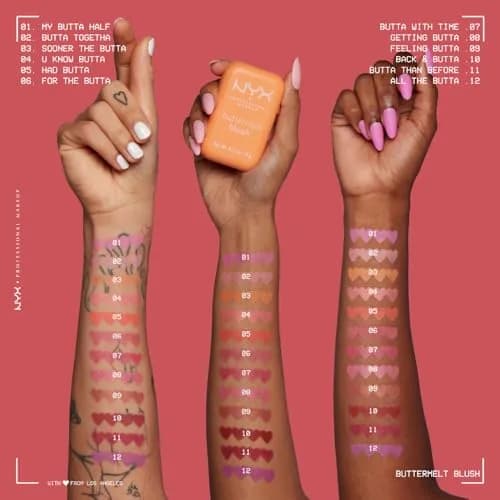 NYX PROFESSIONAL MAKEUP Buttermelt Powder Blush, My Butta Half | 5g (0.17 oz) Buildable Matte & Glowy Finish thumbnail 7