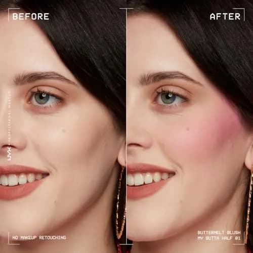 NYX PROFESSIONAL MAKEUP Buttermelt Powder Blush, My Butta Half | 5g (0.17 oz) Buildable Matte & Glowy Finish thumbnail 3