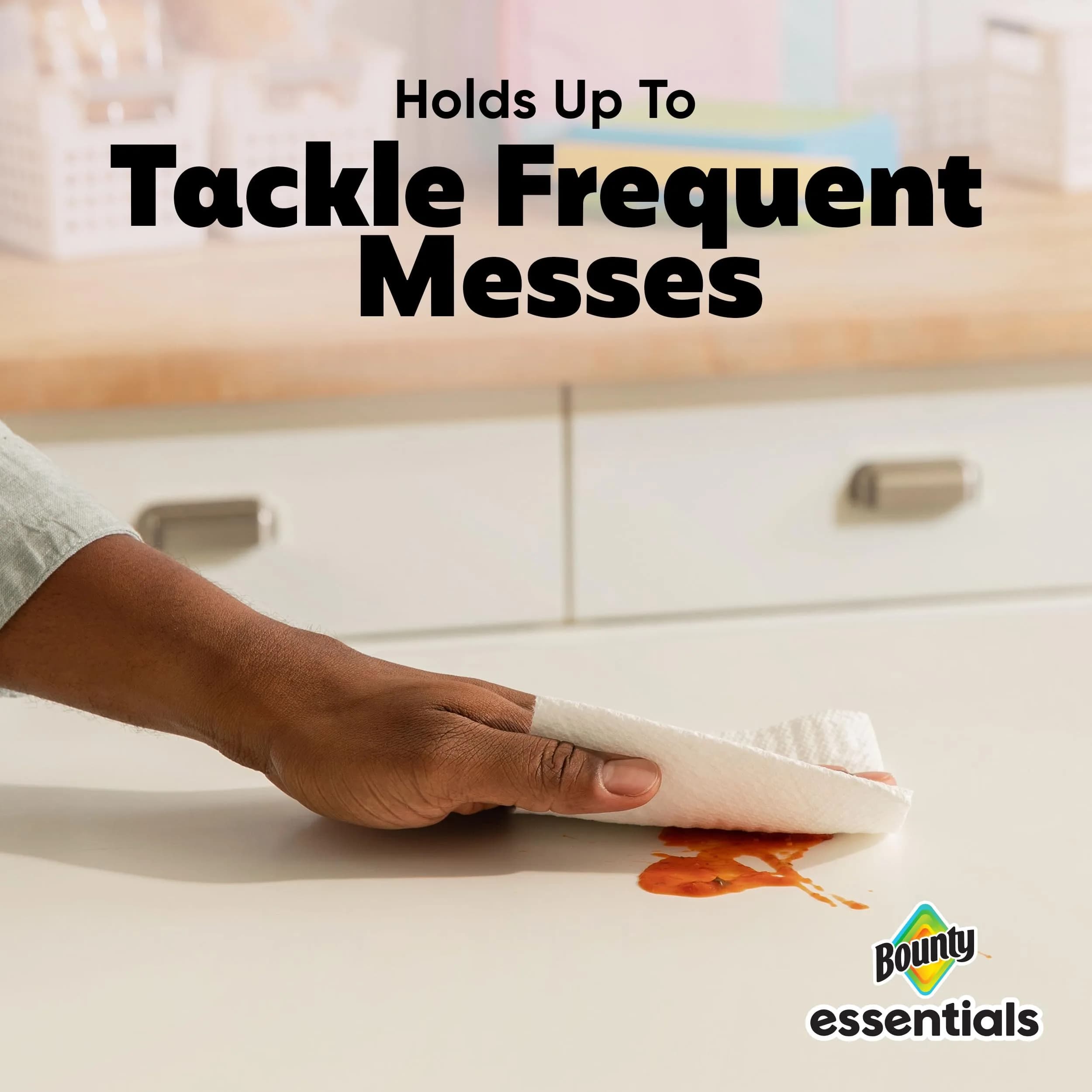 Bounty Essentials Select-A-Size Paper Towels, 6 Double Rolls | Strong & Soft for Everyday Messes thumbnail 4