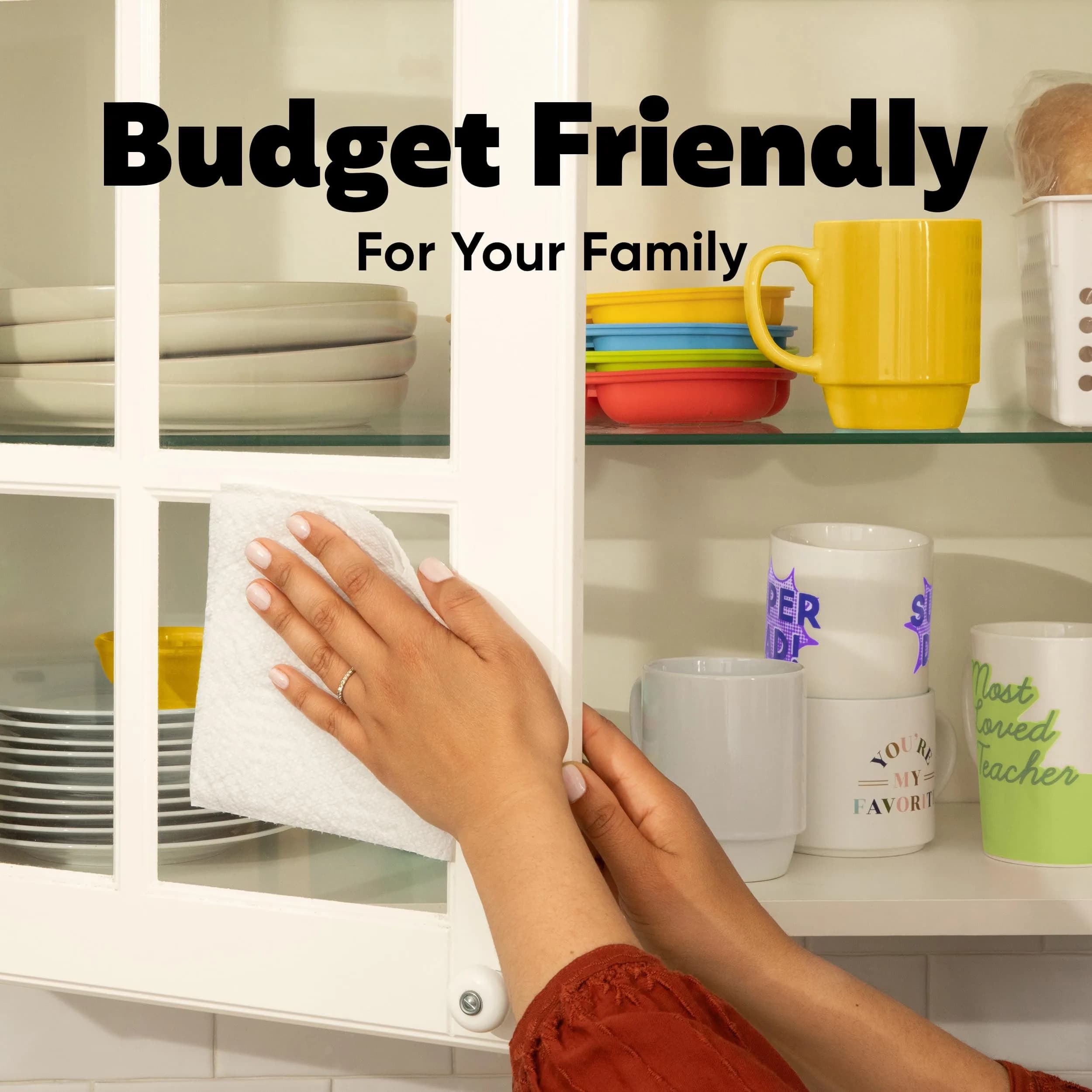 Bounty Essentials Select-A-Size Paper Towels, 6 Double Rolls | Strong & Soft for Everyday Messes thumbnail 5
