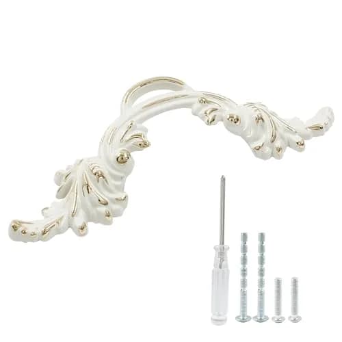 Biaungdo Vintage Cabinet Pulls Handles Gold Edge 135mm (5.31in) | Retro European Style Hardware thumbnail 1