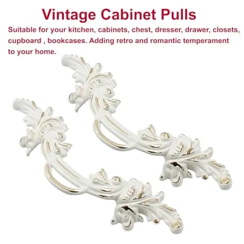 Biaungdo Vintage Cabinet Pulls Handles Gold Edge 135mm (5.31in) | Retro European Style Hardware thumbnail 4