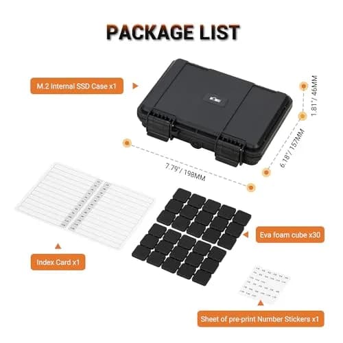 Kiorafoto M.2 NVMe SSD Card Case for 24 Drives | Water-Resistant, Shockproof Organizer thumbnail 8