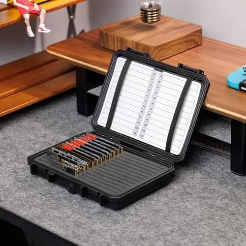 Kiorafoto M.2 NVMe SSD Card Case for 24 Drives | Water-Resistant, Shockproof Organizer thumbnail 9