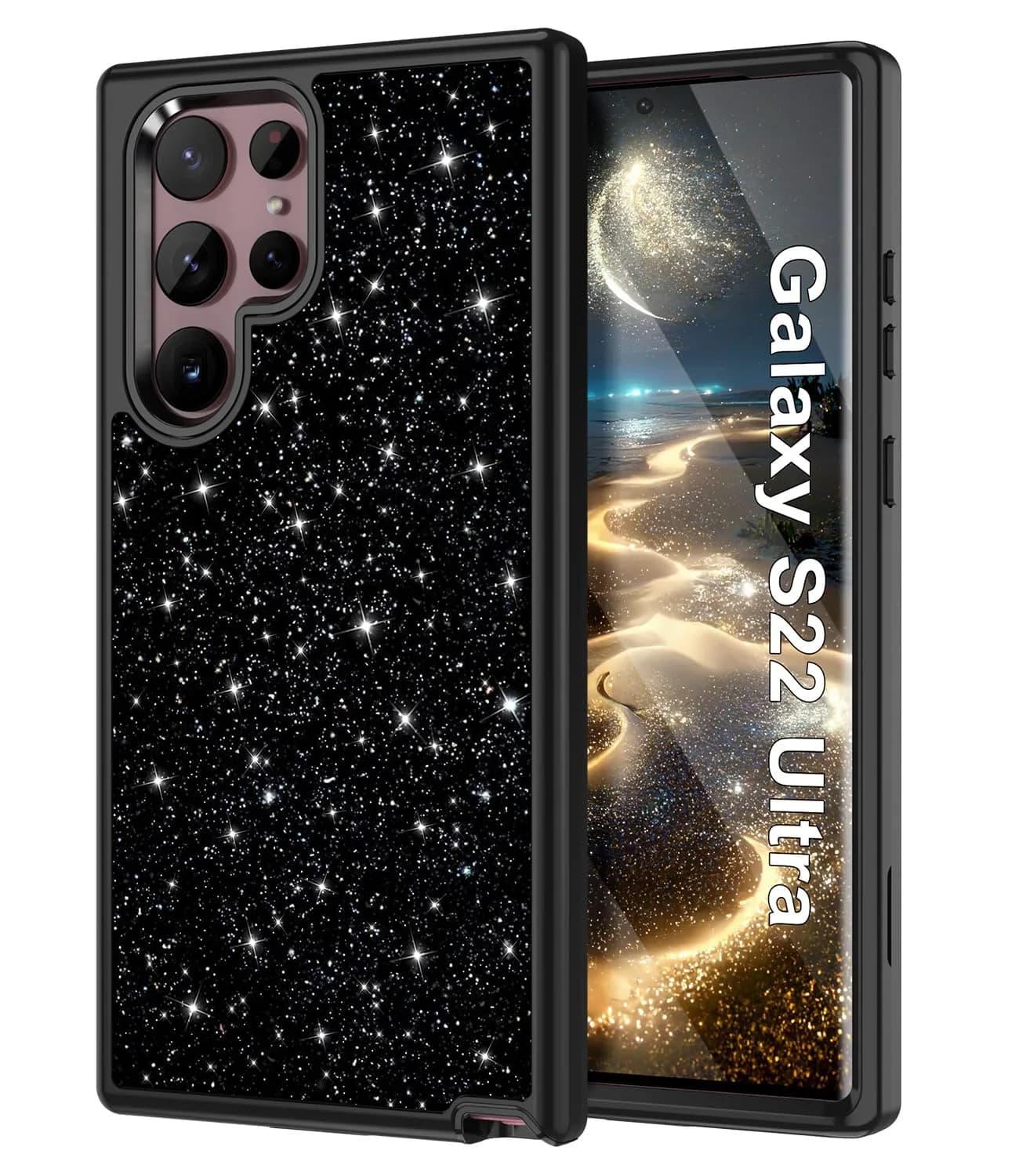 Btscase Cell Phone Case for Samsung Galaxy S22 Ultra 5G 6.8 inch | Marble Pattern Shockproof Full Body - main product image