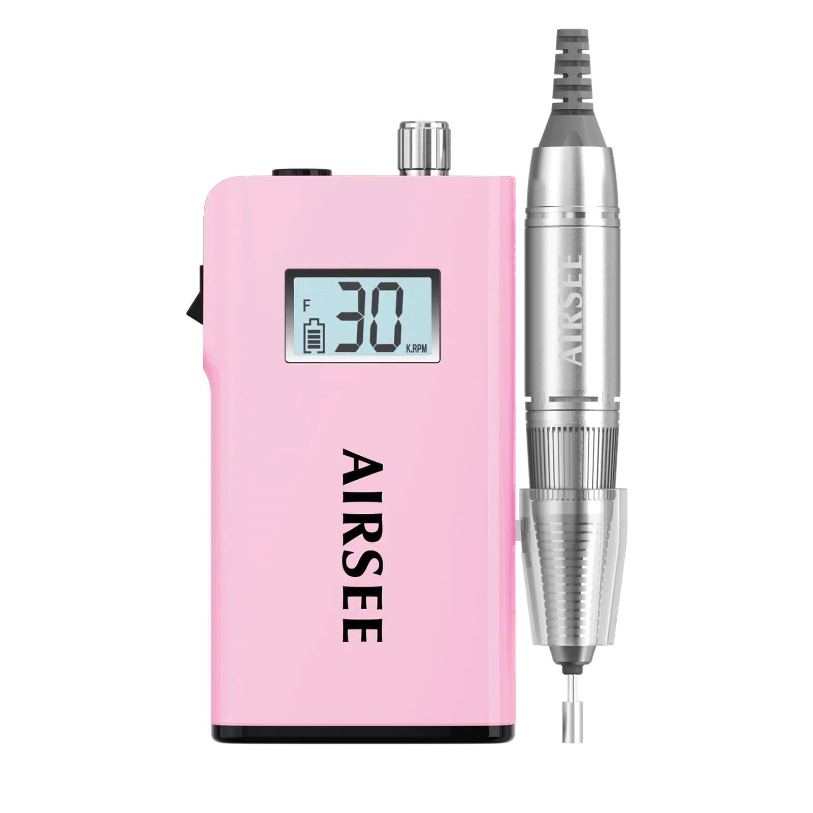 AIRSEE Updated E8 Professional Nail Drill Handpiece Black | Brushless Motor, Low Noise, Low Vibration — E8 Pink