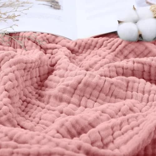 Yoofoss Muslin Blanket 60" x 80" | Organic Cotton Summer Bed & Couch Blanket thumbnail 3