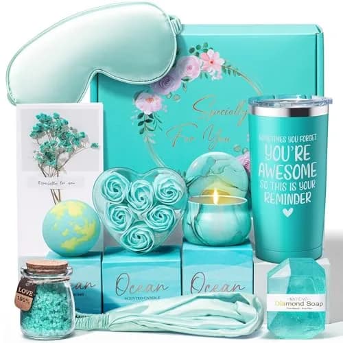 MAYICIVO Relaxing Spa Gift Basket for Women 10-Piece Ocean Scented Self Care Set | Perfect Birthday & Holiday Gift thumbnail 1