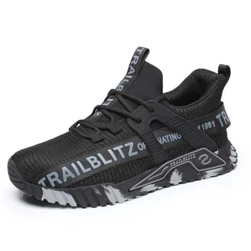TRAILBLITZ Composite Steel Toe Work Shoes for Men Black | ASTM F2413-18 Certified Safety Sneakers thumbnail 1