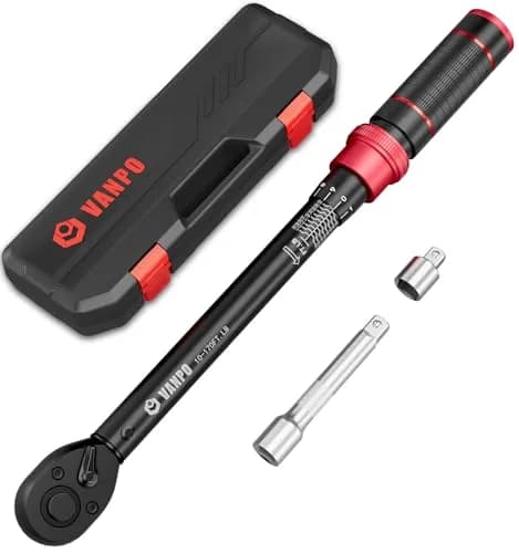 VANPO 1/2-Inch Drive Click Torque Wrench 10-170 Ft-Lb | Precise Automotive & Motorcycle Tool thumbnail 1