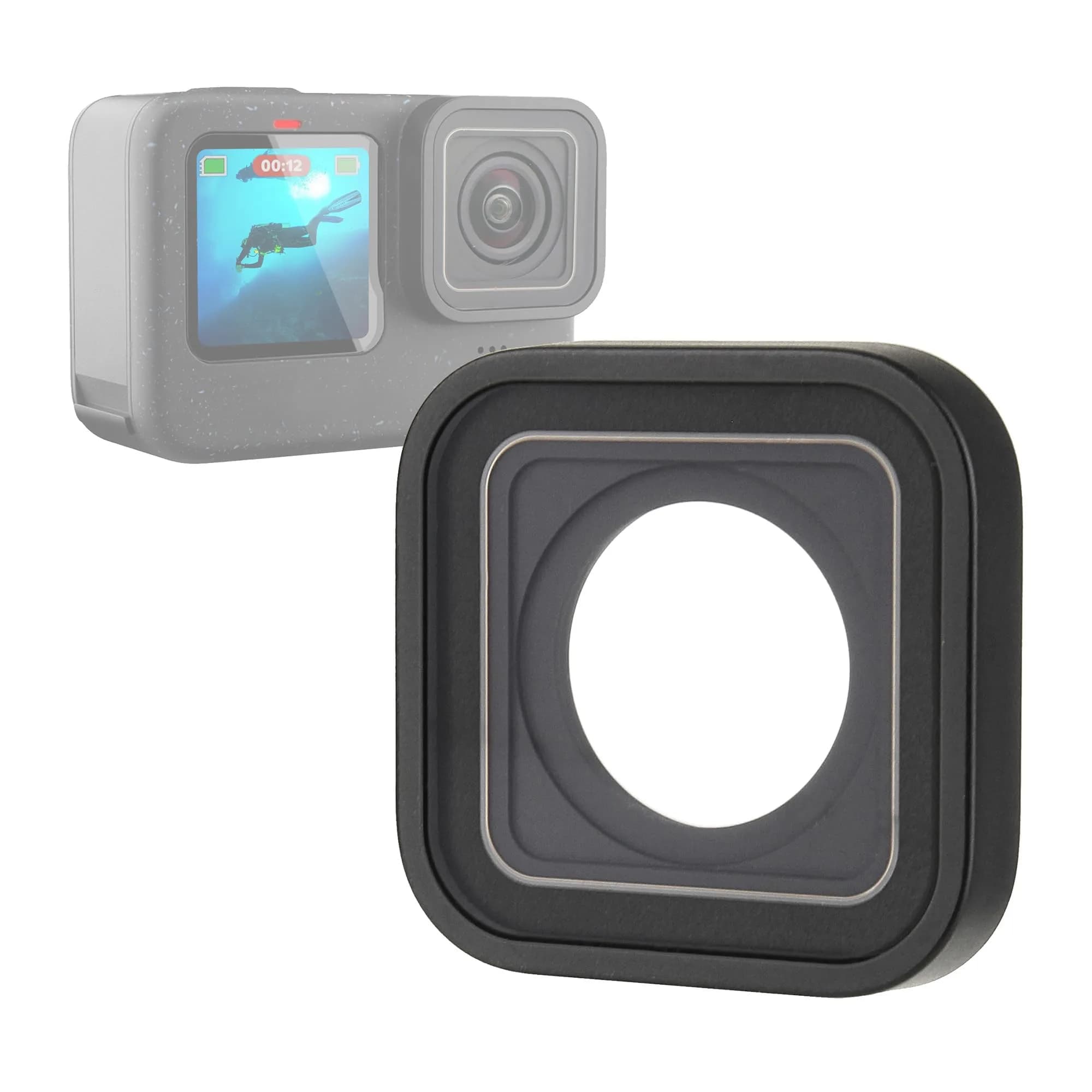 GEPULY Protective Lens Replacement for GoPro Hero 12 11 10 9 Black Camera | 10m Waterproof Glass Cover - main product image