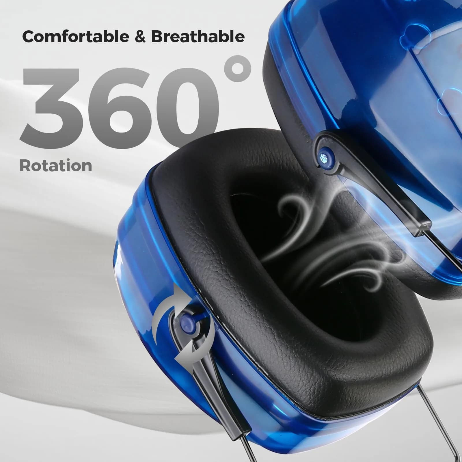 ProCase SNR33dB Noise Reduction Ear Muffs, Adult Hearing Protection | Crystalnavy, Adjustable Padded Headband, ANSI S3.19 Certified - view 8