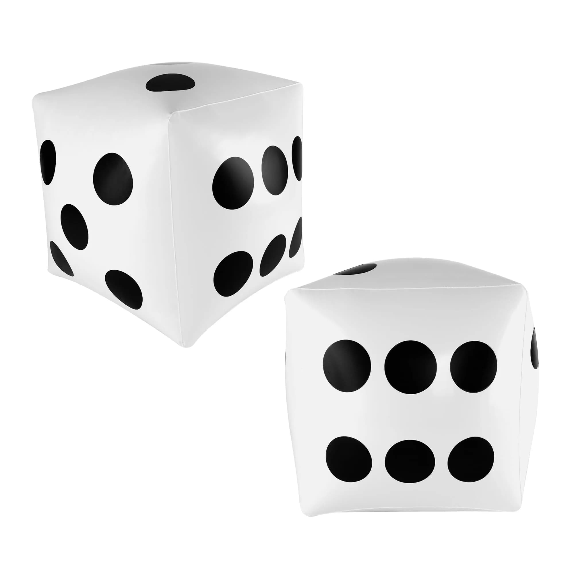 Super Z Outlet Giant Inflatable Dice Toys 33cm (13 inch) Pack of 2 | Fun Pool & Beach Game Accessory