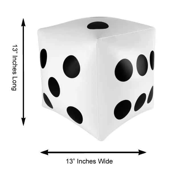 Super Z Outlet Giant Inflatable Dice Toys 33cm (13 inch) Pack of 2 | Fun Pool & Beach Game Accessory thumbnail 9
