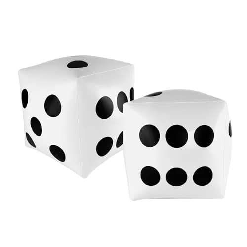 Super Z Outlet Giant Inflatable Dice Toys 33cm (13 inch) Pack of 2 | Fun Pool & Beach Game Accessory thumbnail 2
