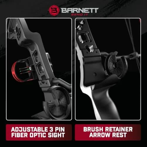 Barnett Vortex Lite G3 Youth Bow 22-25in Draw, 18-29lb, Fiber Optic Sight, D Loop, Quiver, Safety (110c) thumbnail 4