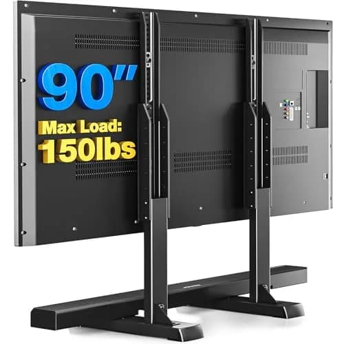 Rfiver Table Top TV Stand with Height Adjustable Legs for 37-90 Inch TVs | Max VESA 800x600mm, 150 lbs Capacity thumbnail 1