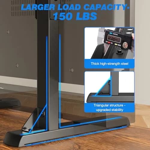 Rfiver Table Top TV Stand with Height Adjustable Legs for 37-90 Inch TVs | Max VESA 800x600mm, 150 lbs Capacity thumbnail 4