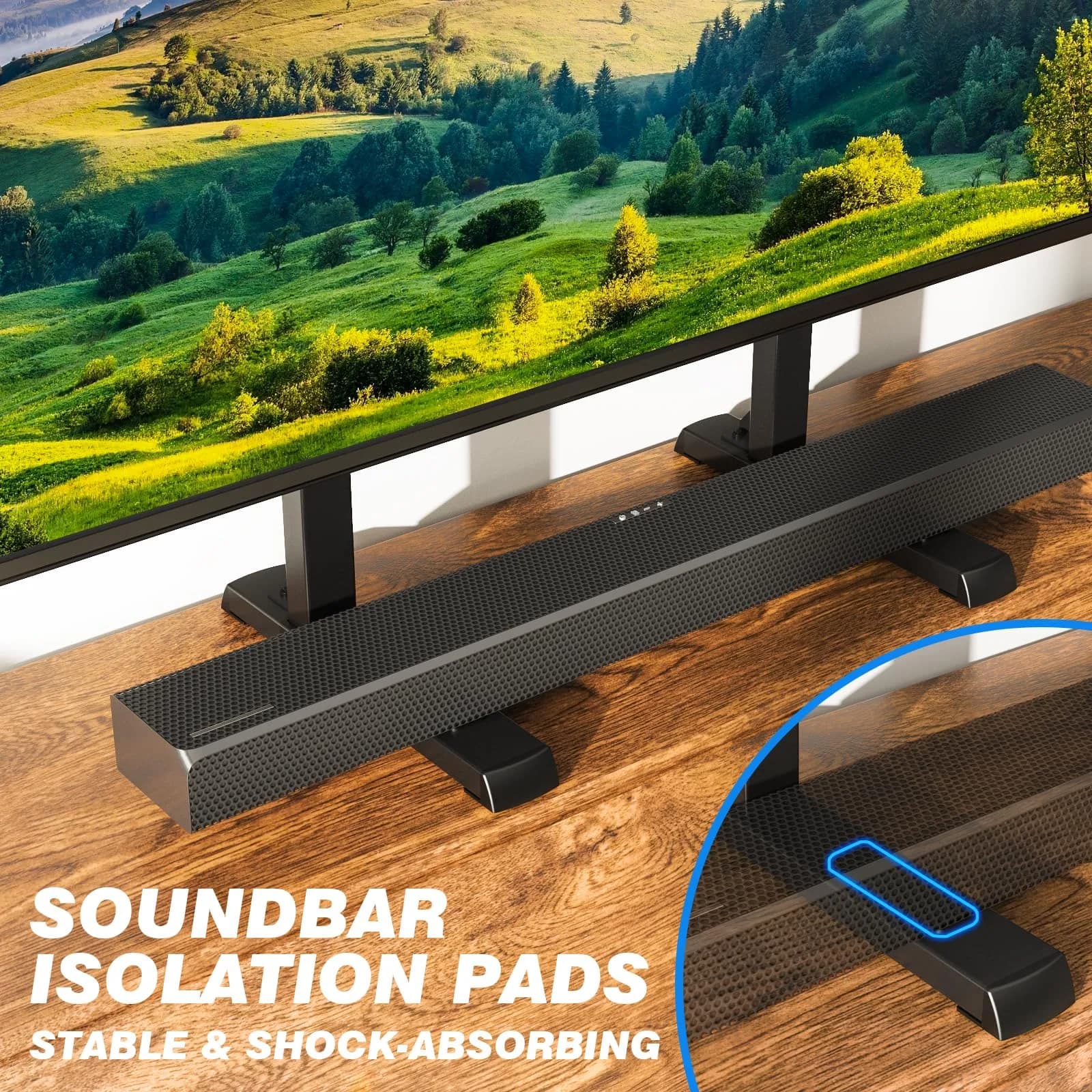 Rfiver Table Top TV Stand with Height Adjustable Legs for 37-90 Inch TVs | Max VESA 800x600mm, 150 lbs Capacity - view 5
