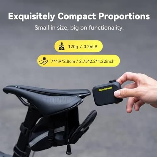 anoutway Bike Pump AT1 No Pressure Gauge | Mini Electric Tire Inflator 120g thumbnail 3