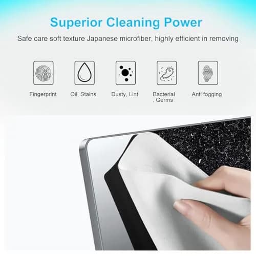 MUBUY-GOL Microfiber Liner Cleaning Cloth 3 Pack 290mm x 195mm | Cleans Screens & Laptops thumbnail 3