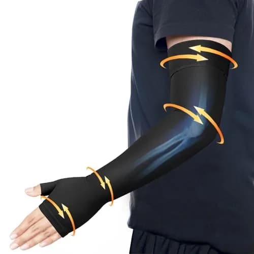 Hiball Lymphedema Medical Compression Arm Sleeve with Gauntlet 20-30 mmHg | Graduated Support for Post-Op & Chronic Conditions thumbnail 1