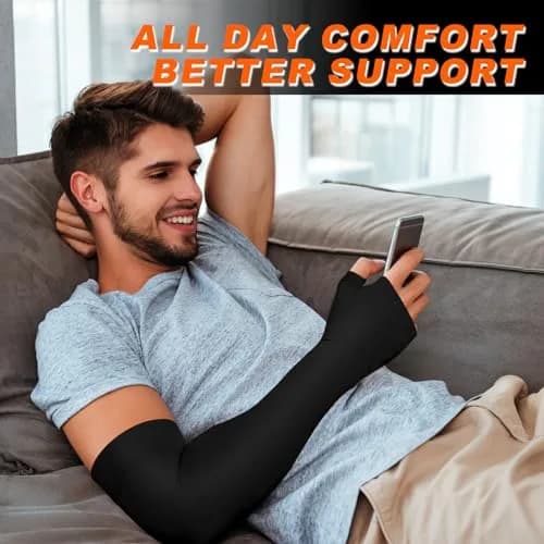 Hiball Lymphedema Medical Compression Arm Sleeve with Gauntlet 20-30 mmHg | Graduated Support for Post-Op & Chronic Conditions thumbnail 6