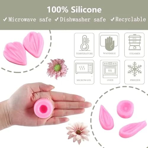 ZiXiang Daisy Flower Silicone Veined Mold Set of 3 | Food Grade Baking & Chocolate Molds thumbnail 4