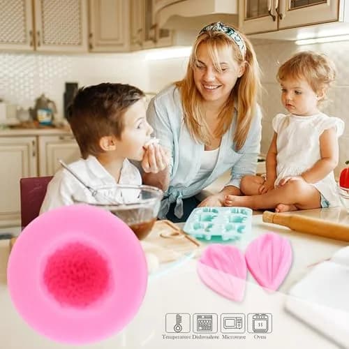 ZiXiang Daisy Flower Silicone Veined Mold Set of 3 | Food Grade Baking & Chocolate Molds thumbnail 5